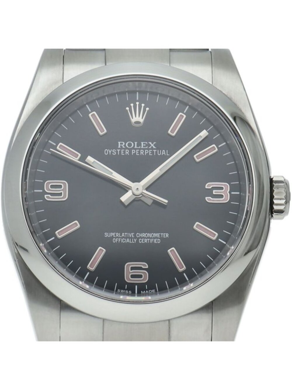 Rolex Oyster Perpetual 36 Watch Card SS Black Pink